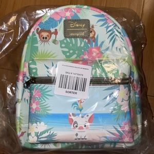 New! Disney Loungefly Moana Púa Hei Hei Kakamora Mini Backpack